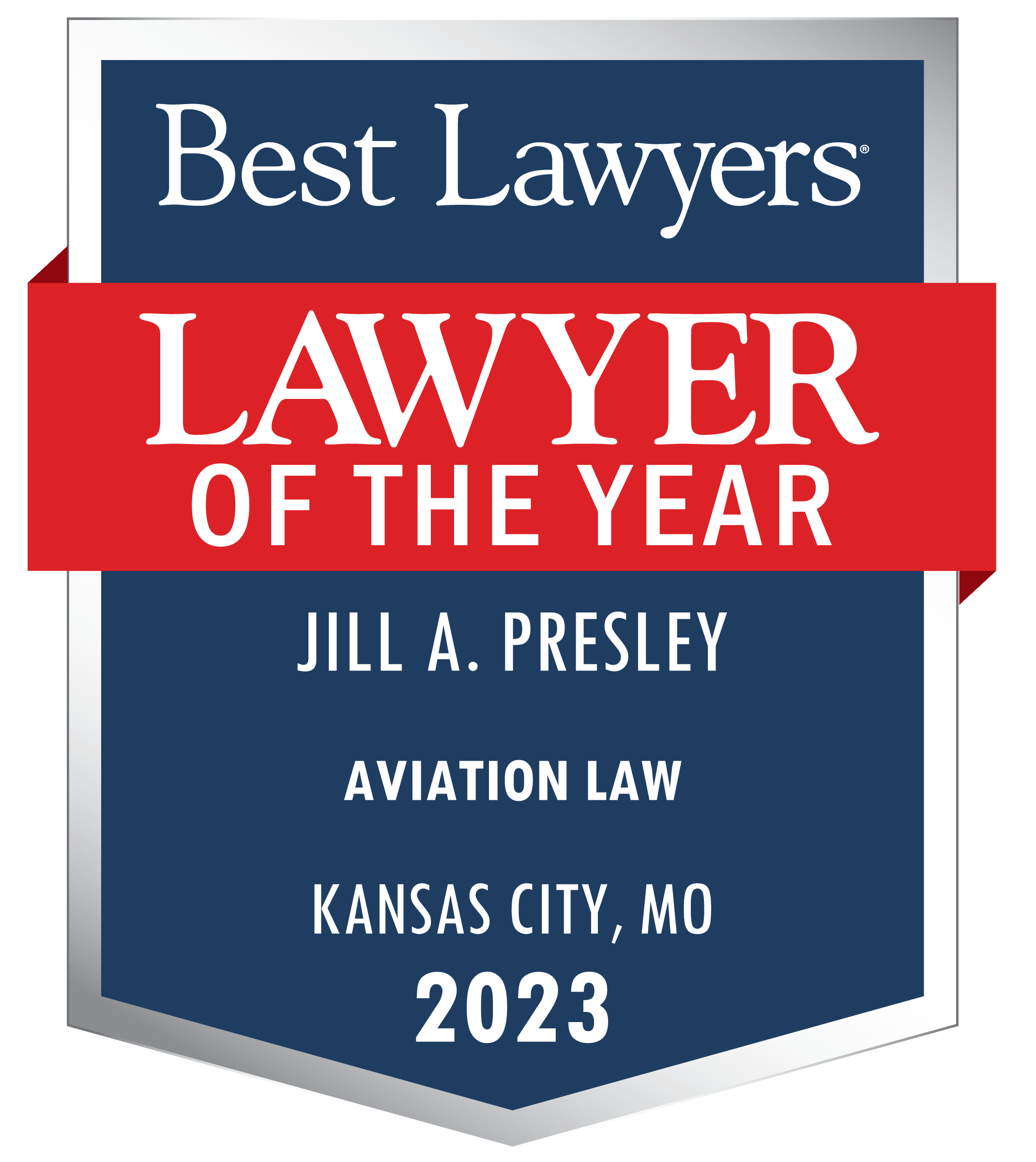 2023 best lawyers jill presley lawyer of the year badge