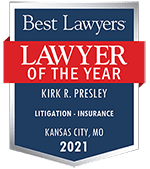2021 best lawyers kirk presley lawyer of the year badge